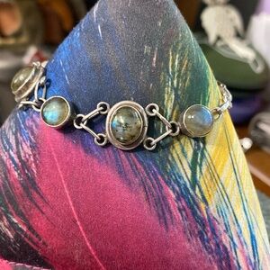 Sterling silver labradorite bracelet